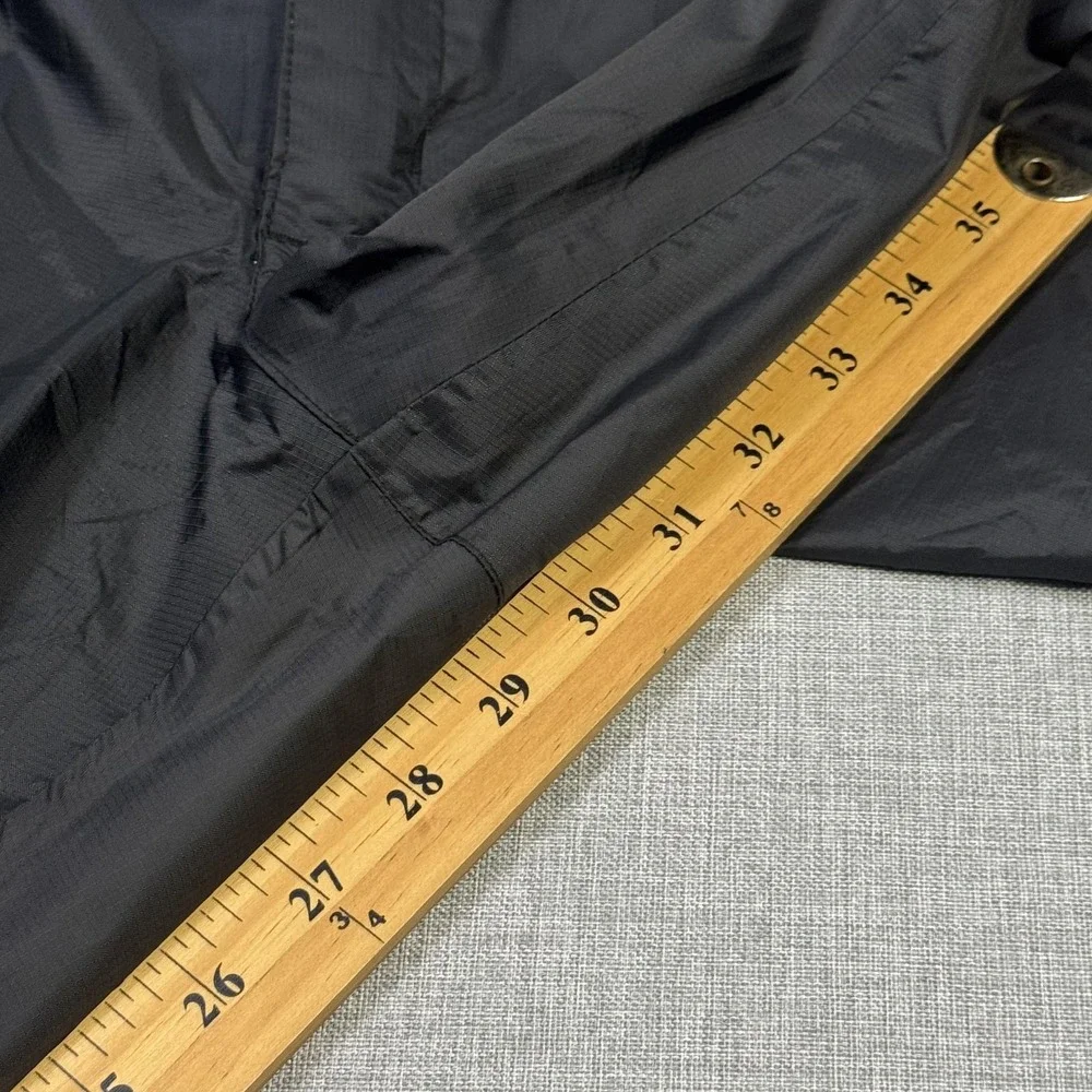Grundens Rain Pants Mens Small Black Lined Waterproof Pockets Nylon Relaxed Fit